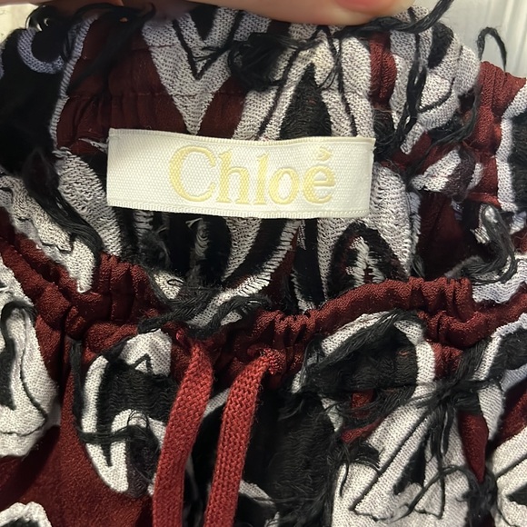 Chloe frayed jacquard harem pants - Picture 3 of 5